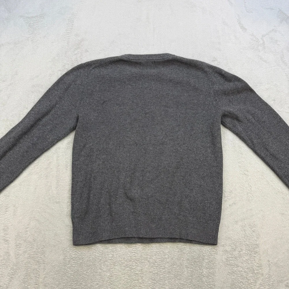 Banana‎ Republic Sweater Mens Large Gray Supima Cotton Ribbed Knit Crewneck